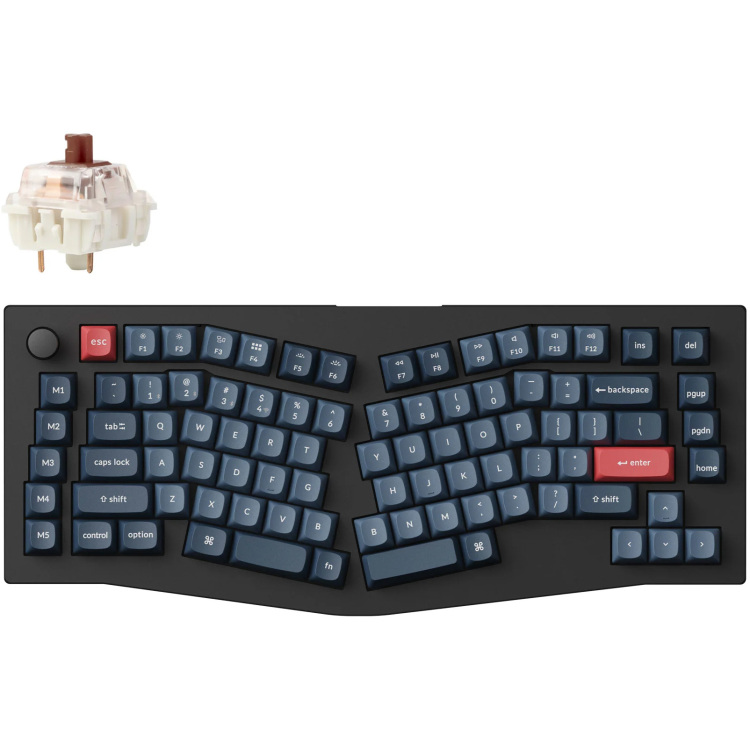 Keychron V10 Max-D3 toetsenbord RGB leds, 75% Alice, Double-shot PBT, hot swap, 2.4 GHz | Bluetooth | USB-C, Knob