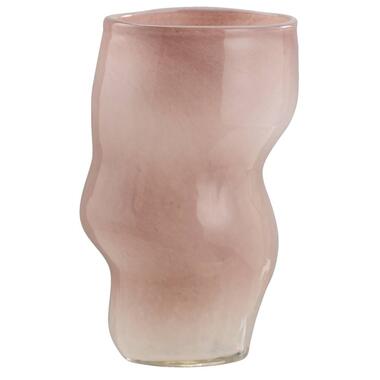 Vaas Cerise - matroze - glas - 28x17x16 cm - Leen Bakker