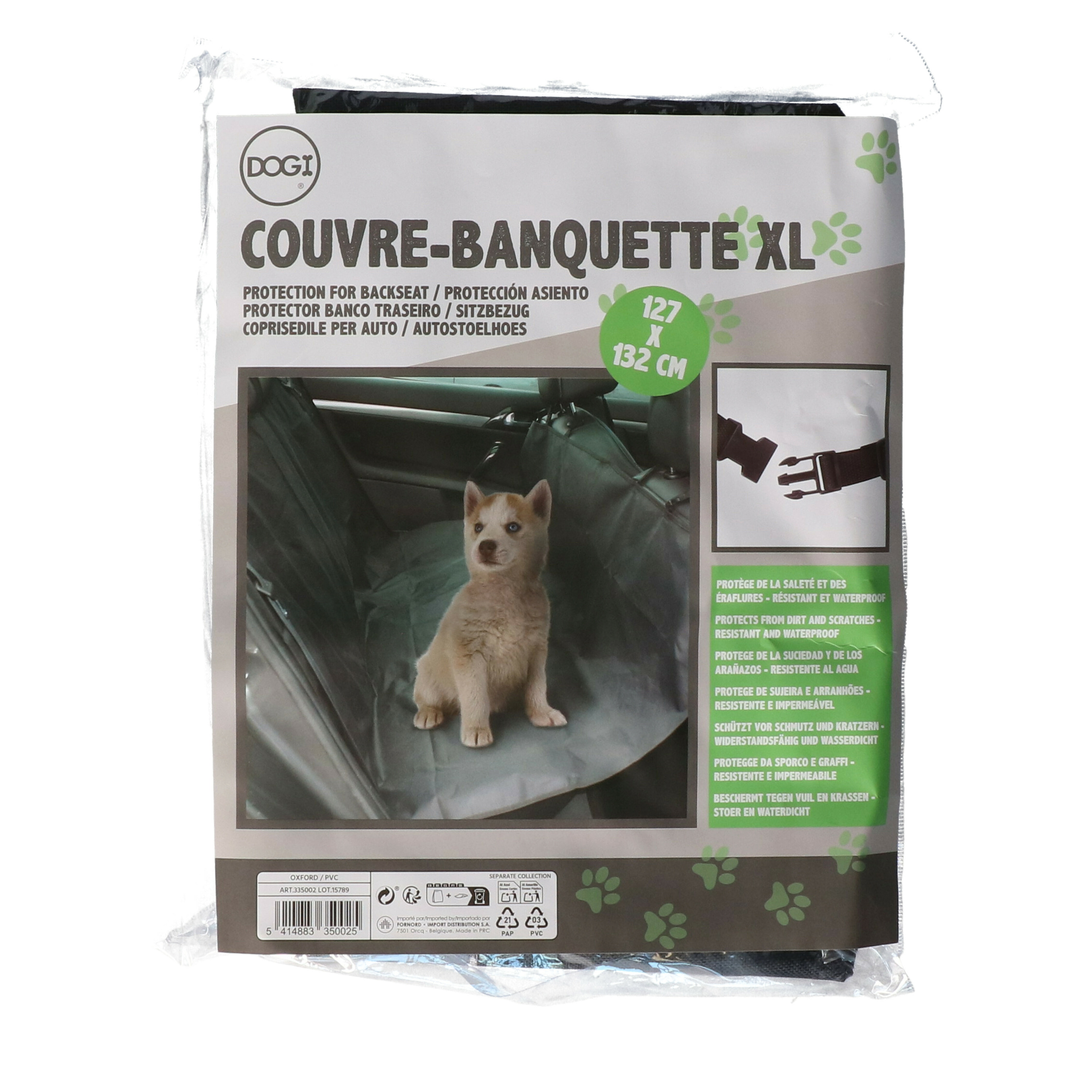 Auto stoelhoes voor huisdieren - achterbank beschermhoes - grijs - 127 x 132 cm -