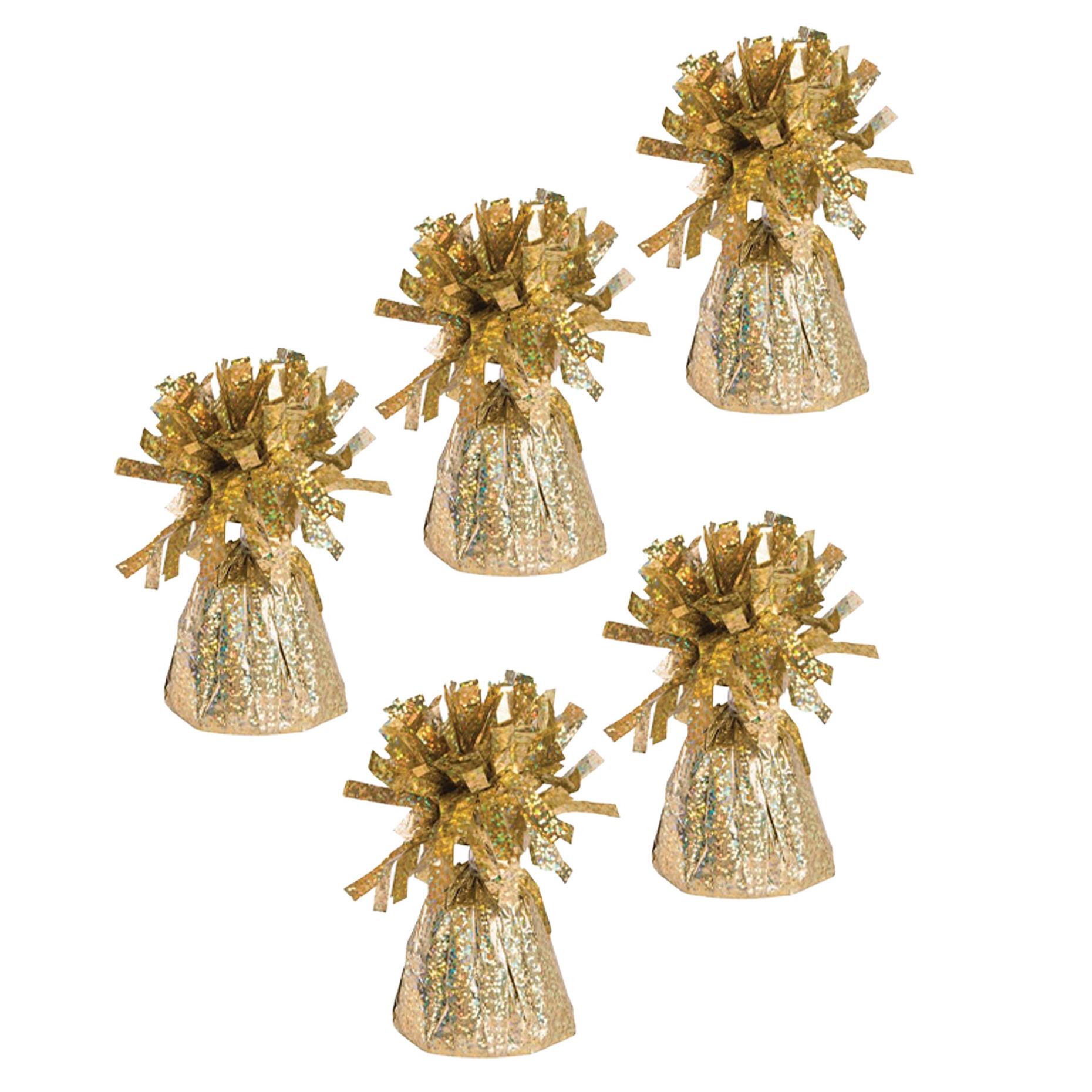 Ballon gewichtjes - 10x - goud - 170 gram - gewichtjes voor helium ballontrosjes -