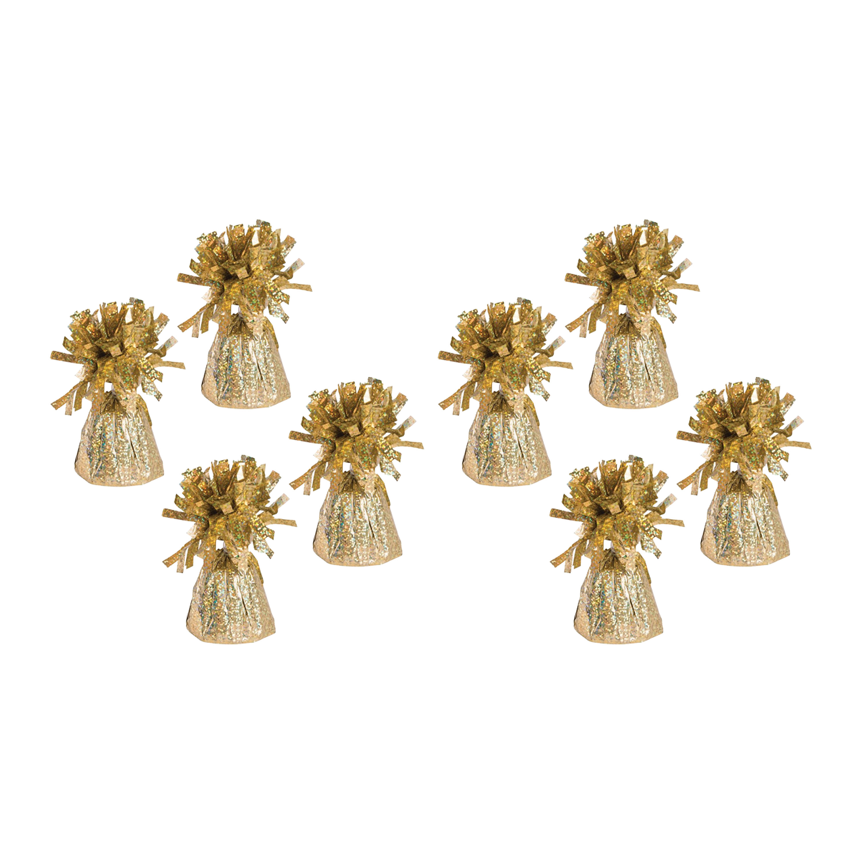 Ballon gewichtjes - 8x - goud - 170 gram - gewichtjes voor helium ballontrosjes -