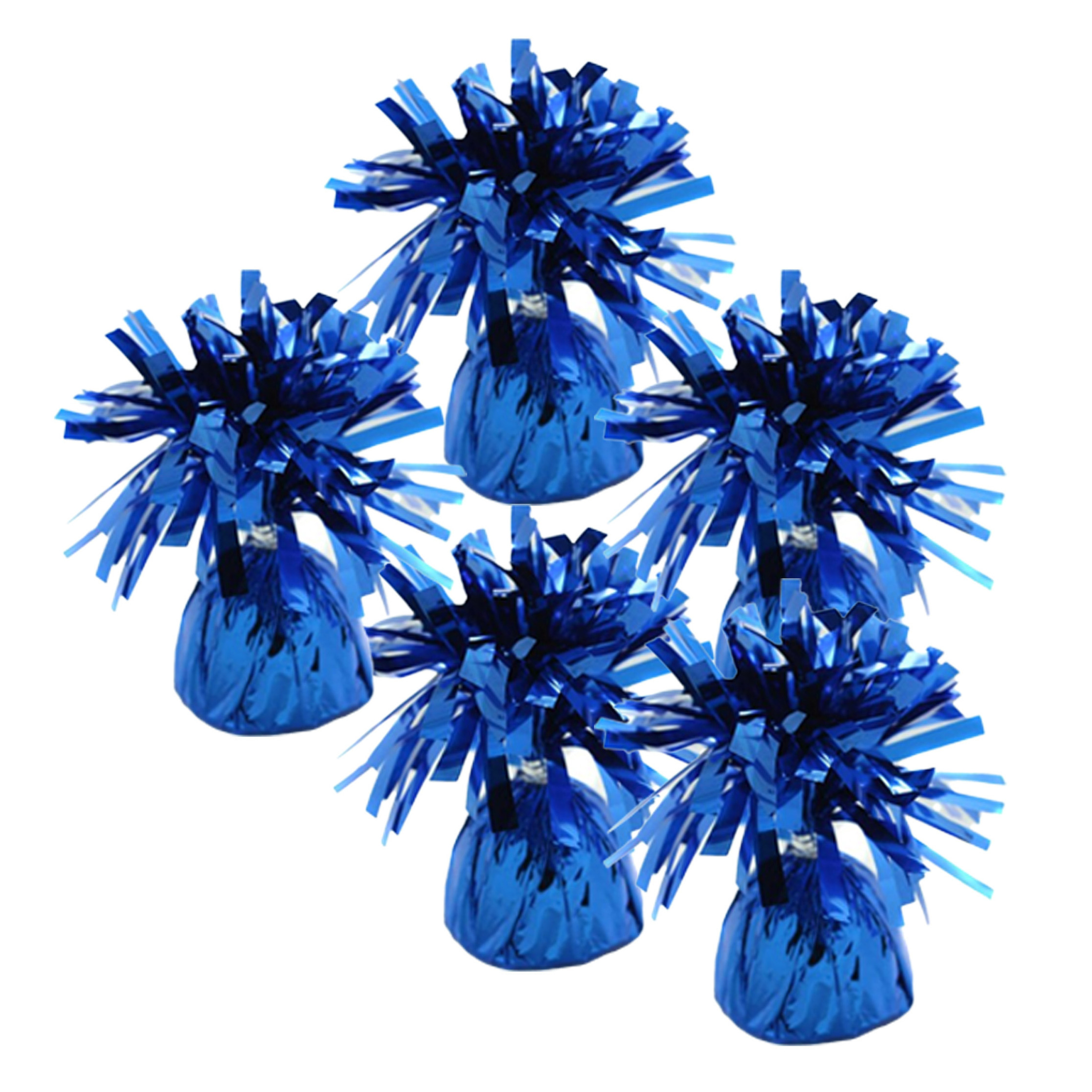 Ballon gewichtjes - 5x - blauw - 170 gram - gewichtjes voor helium ballontrosjes -