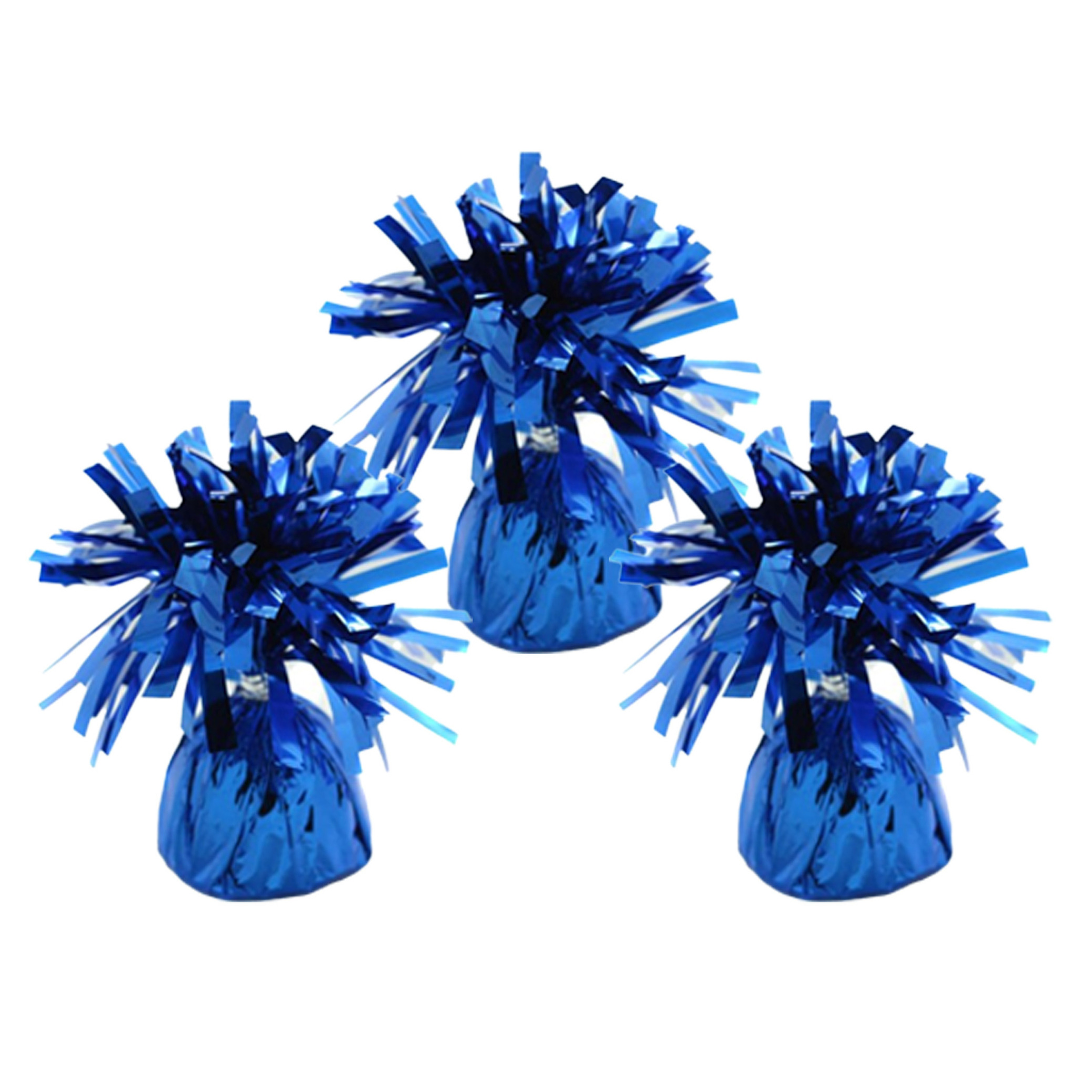 Ballon gewichtjes - 3x - blauw - 170 gram - gewichtjes voor helium ballontrosjes -