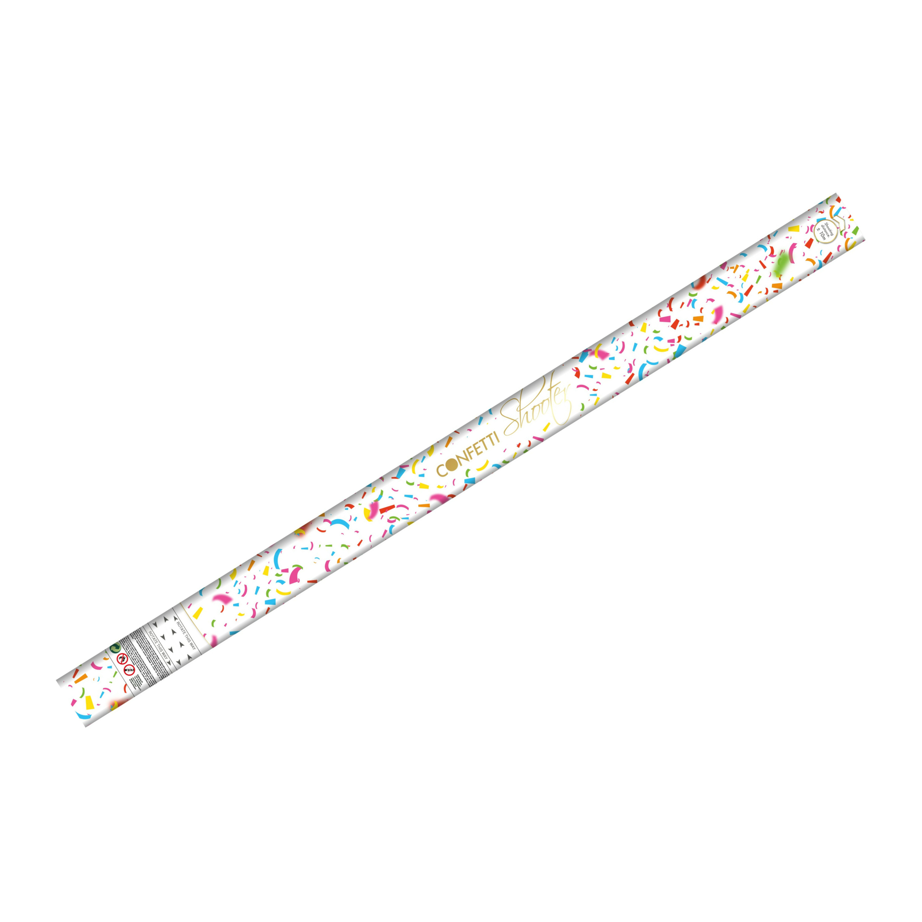 Party confetti shooters - confettikanon - gekleurd - papier - 80cm -
