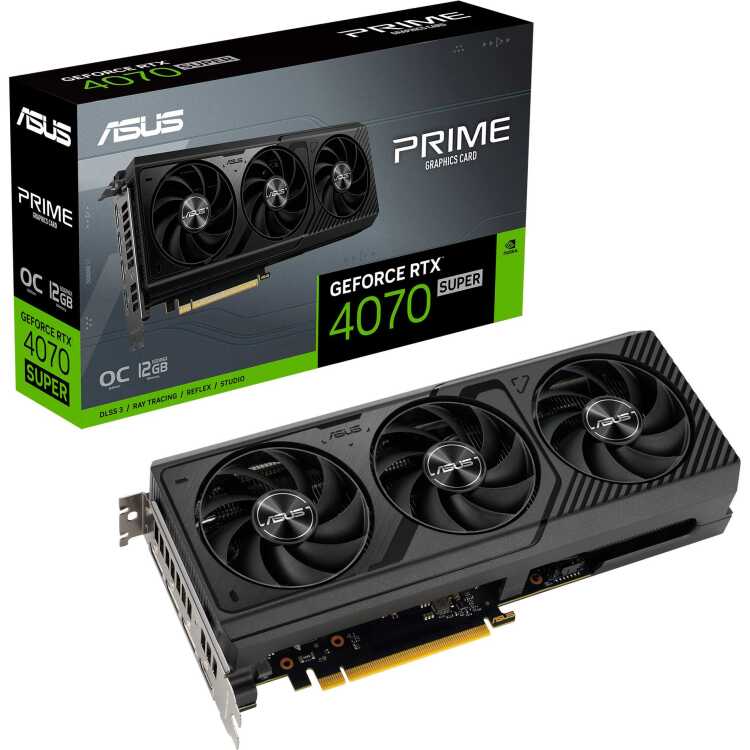 ASUS PRIME GeForce RTX 4070 SUPER OC grafische kaart 1x HDMI 2.1, 3x DisplayPort, DLSS 3
