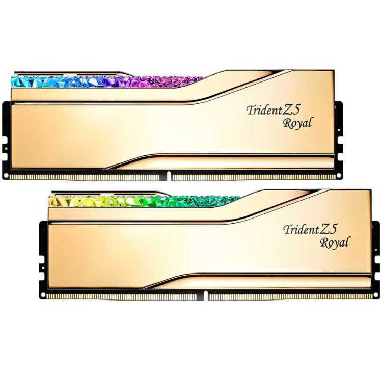 G.Skill 48 GB DDR5-8000 (2x 24 GB) Dual-Kit werkgeheugen F5-8000J4048F24GX2-TR5G, Trident Z5 Royal, XMP 3.0
