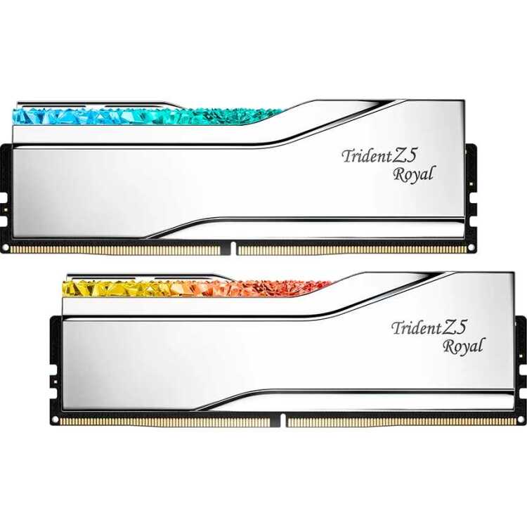 G.Skill 96 GB DDR5-6400 (2x 48 GB) Dual-Kit werkgeheugen F5-6400J3239F48GX2-TR5S, Trident Z5 Royal, Intel XMP