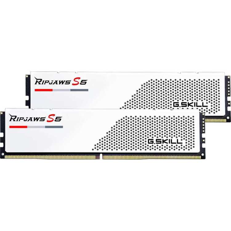 G.Skill 32 GB DDR5-6000 (2x 16 GB) Dual-Kit werkgeheugen F5-6000J3648D16GX2-RS5W, Ripjaws S5, Intel XMP