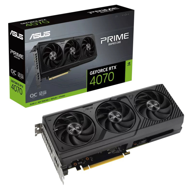 ASUS PRIME GeForce RTX 4070 OC grafische kaart 1x HDMI, 3x DisplayPort, DLSS 3