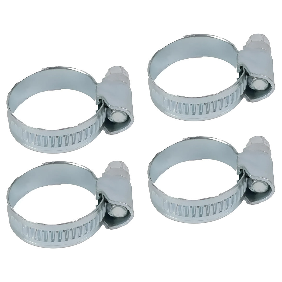 Slangklemmen - 4x - verzinkt staal - 16-25mm - slangen vastzetten/afklemmen -