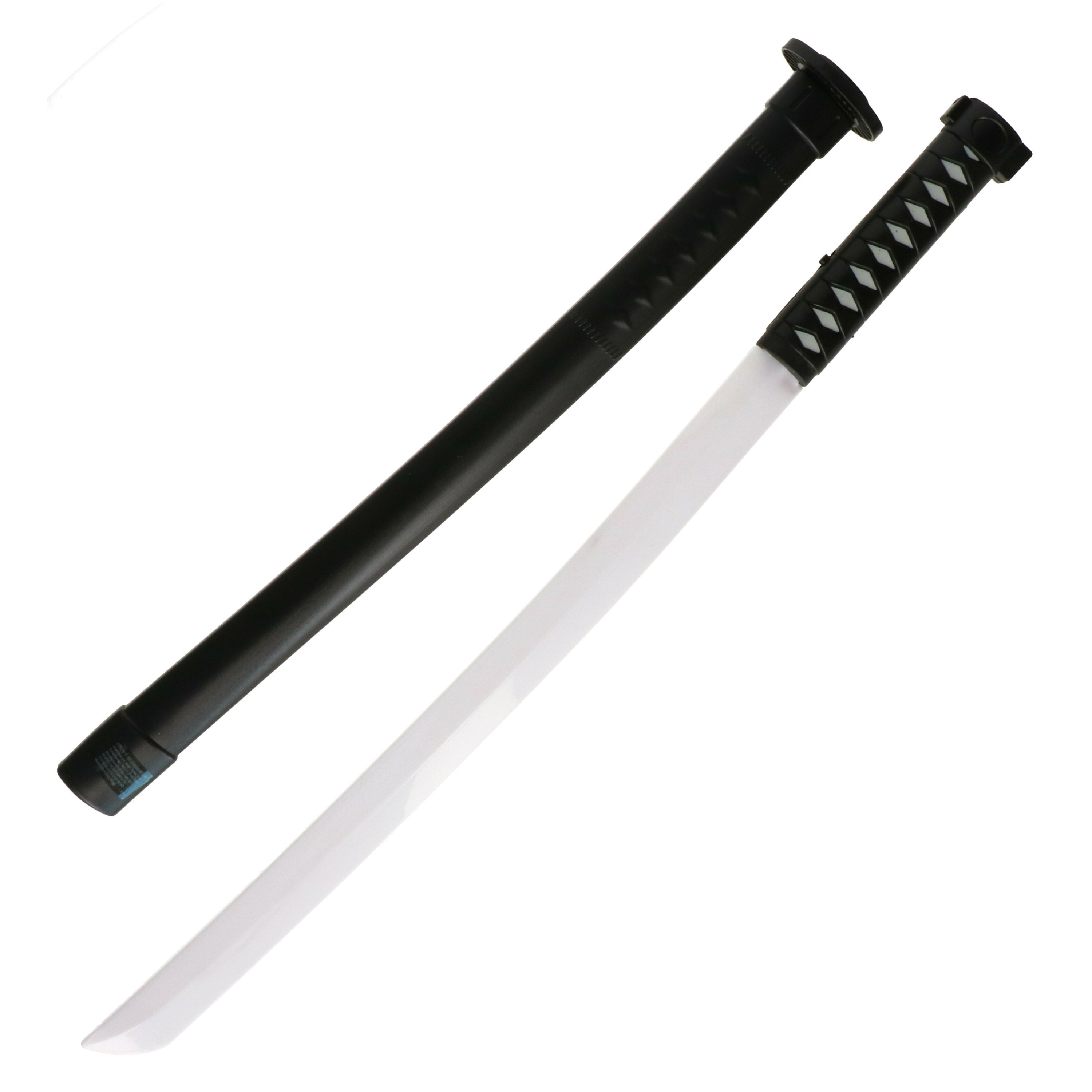 Zwaard voor een Ninja - verkleed speelgoed - 68 cm - kunststof - zwart - kind/adults - lichtgevend -