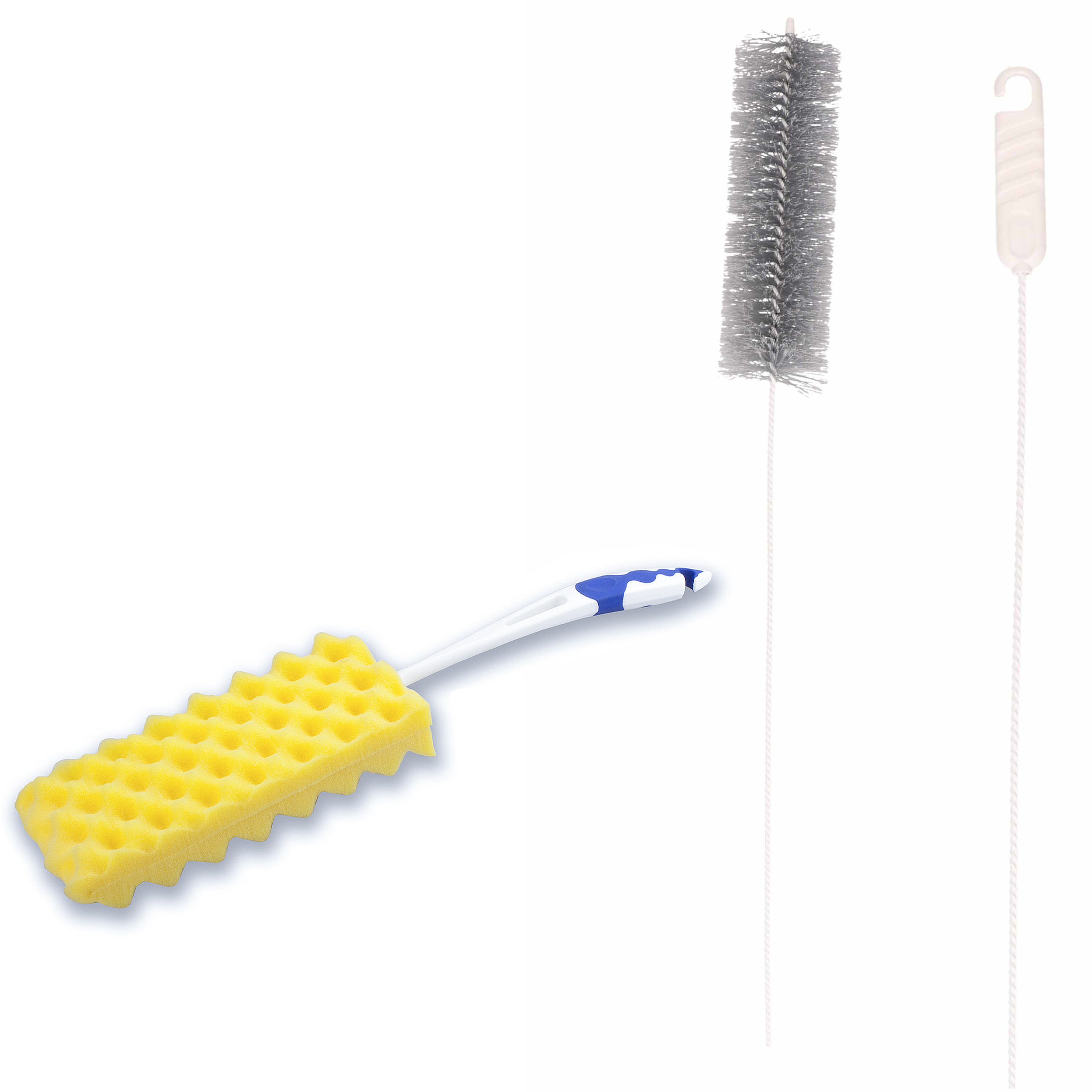 Radiatorborstel set - 2-delig - flexibel - 90 cm - schuimspons - 46 cm -