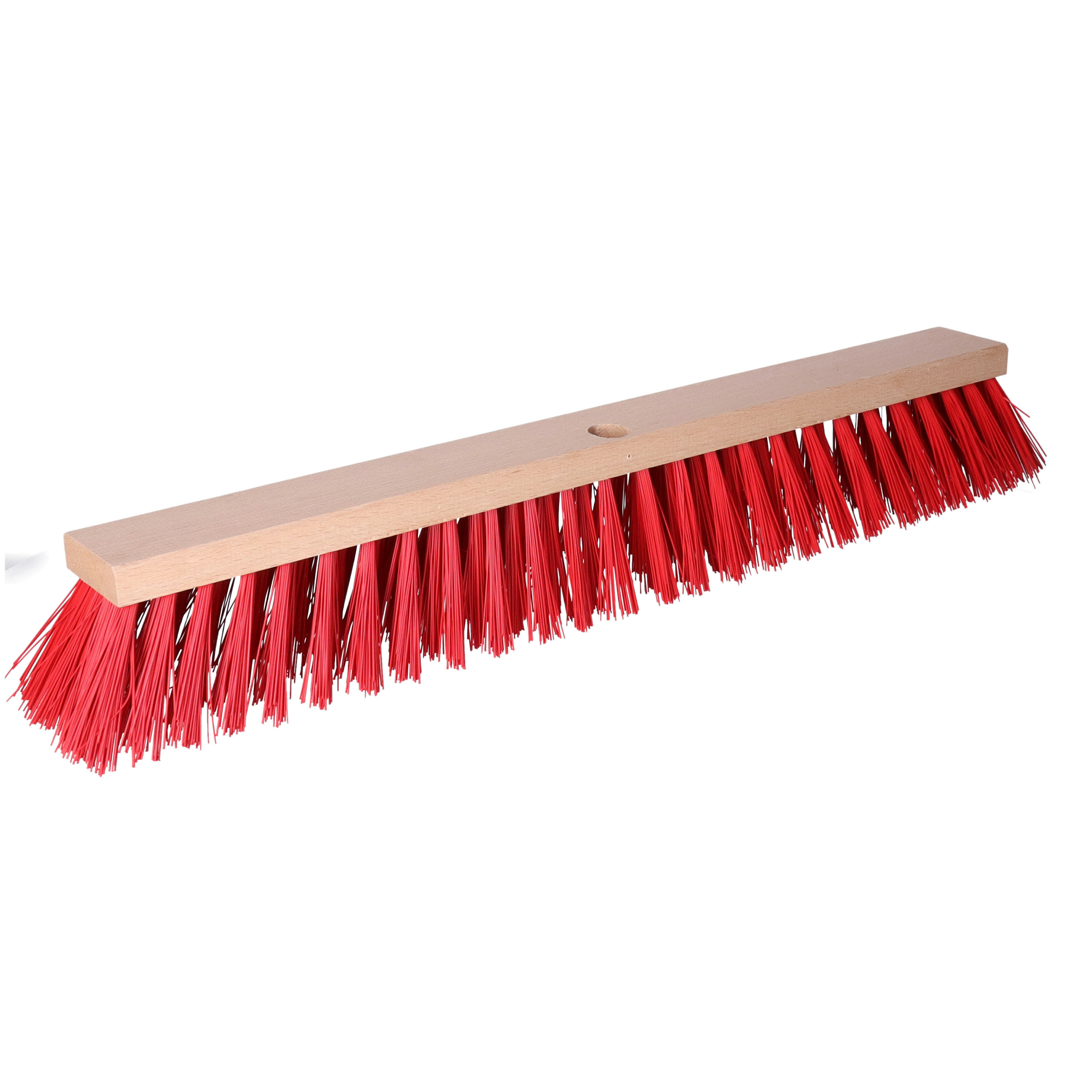 Bezemkop - Elaston - rood - hout - hard - 60 cm - 24mm - straatbezem/buitenbezem -