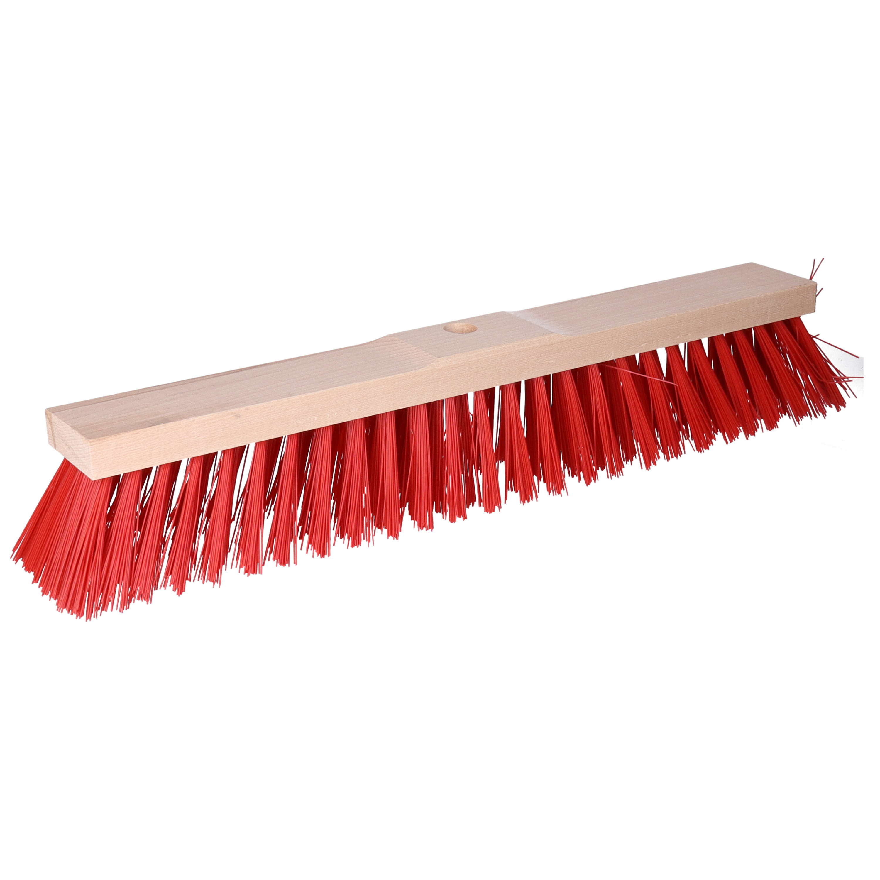 Bezemkop - Elaston - rood - hout - hard - 50 cm - 24mm - straatbezem/buitenbezem -