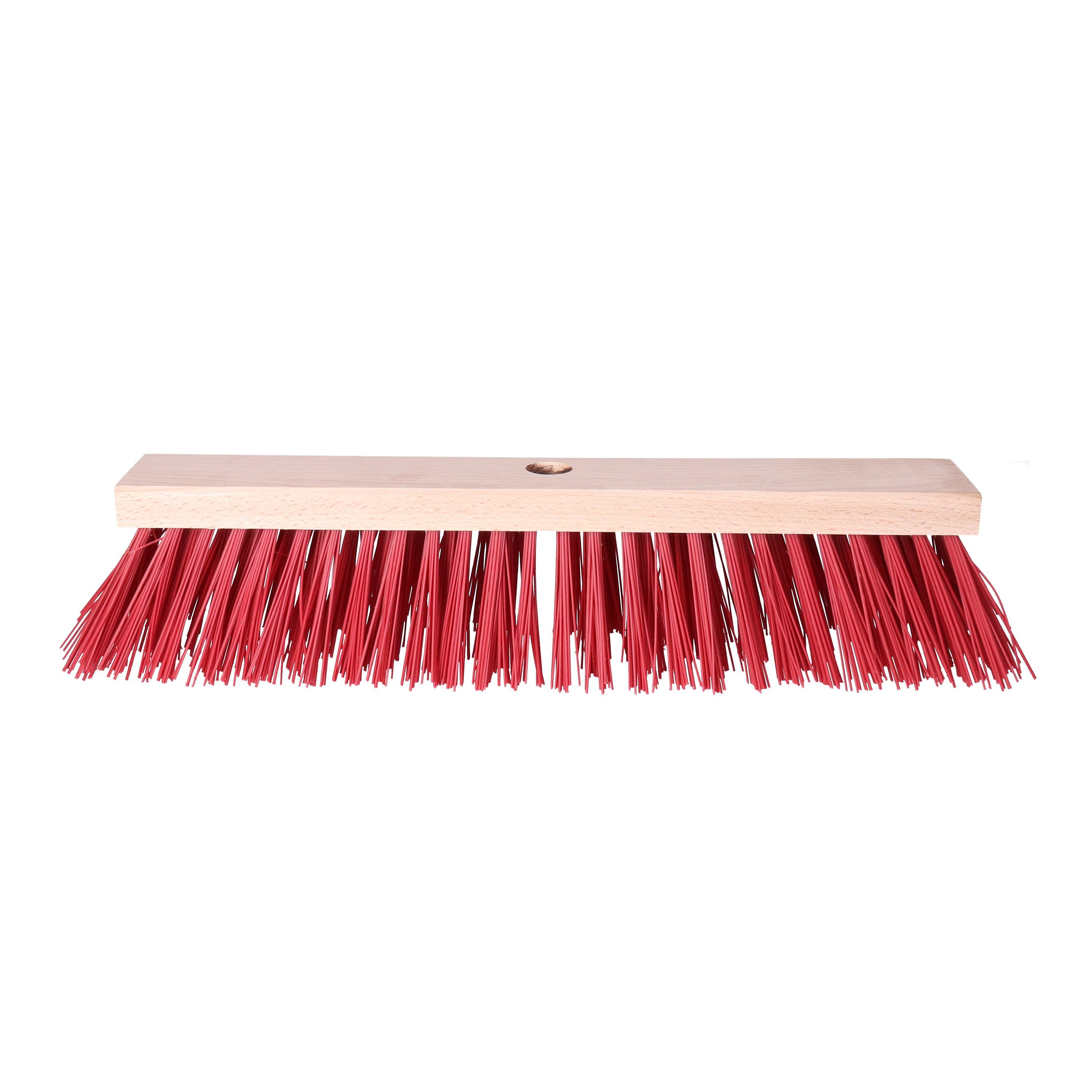 Bezemkop - Elaston - rood - hout - hard - 40 cm - 24mm - straatbezem/buitenbezem -