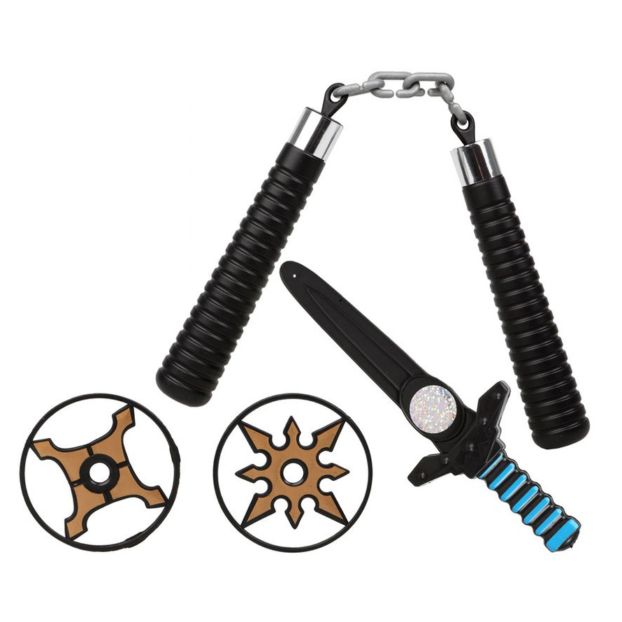 Ninja wapens set - verkleed speelgoed - 4 artikelen - kunststof - kinderen -
