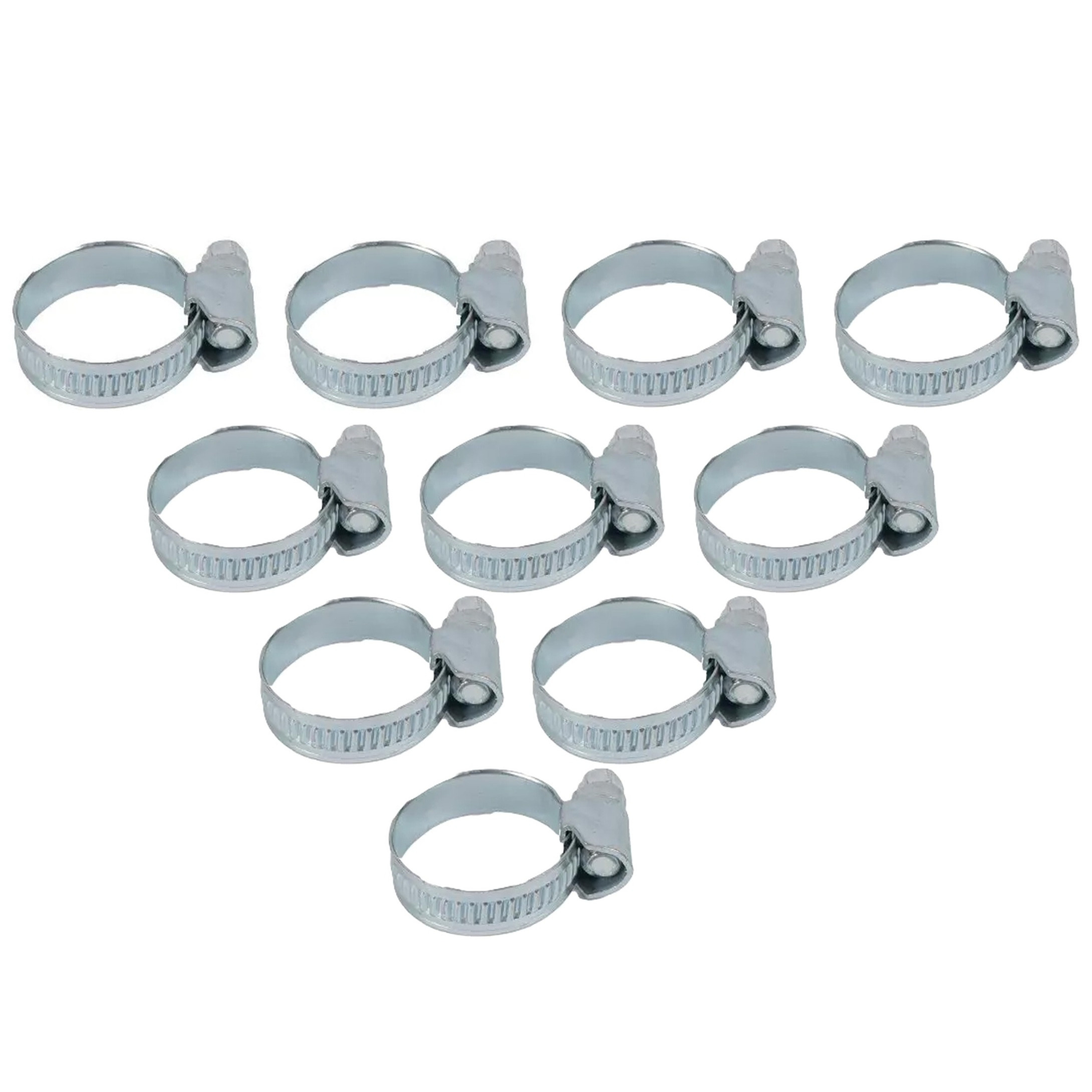 Slangklemmen - 10x - verzinkt staal - 16-25mm - slangen vastzetten/afklemmen -