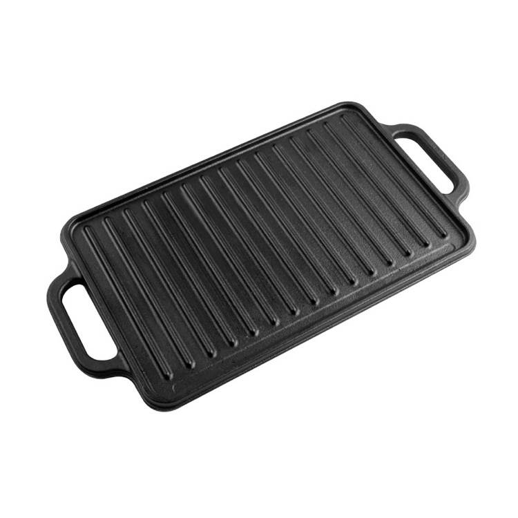Victoria Omkeerbare Bakplaat 33 x 21 cm, Seasoned grillplaat Color packaging