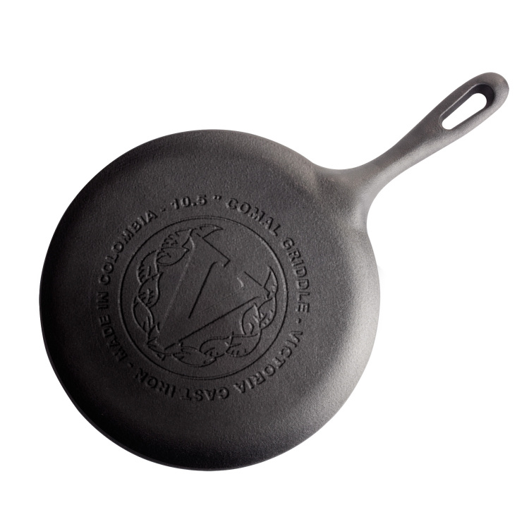 Victoria Bakpan Comal 26 cm, Seasoned grillplaat Color packaging