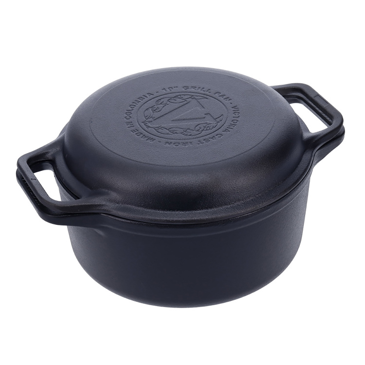 Victoria Combo cooker 26 cm 5,7 liter, Seasoned bak-/braadpan Color packaging