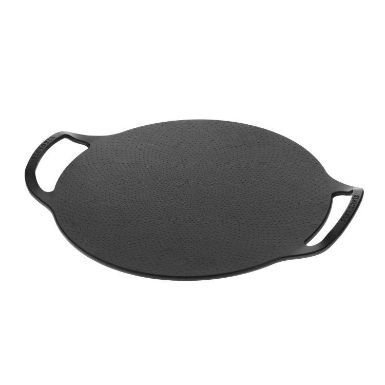 Victoria Pizzapan met twee handgrepen 38 cm, Seasoned bak-/braadpan Color packaging