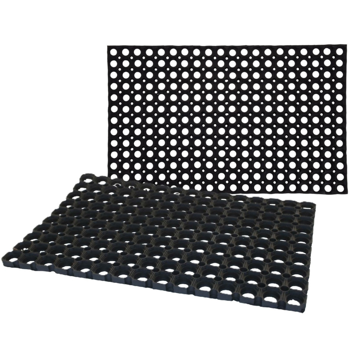 Deurmat/Buitenmat - 2x - 50 x 80 cm - Rubber - Groot formaat - Schoonloop Matten voor Buiten -