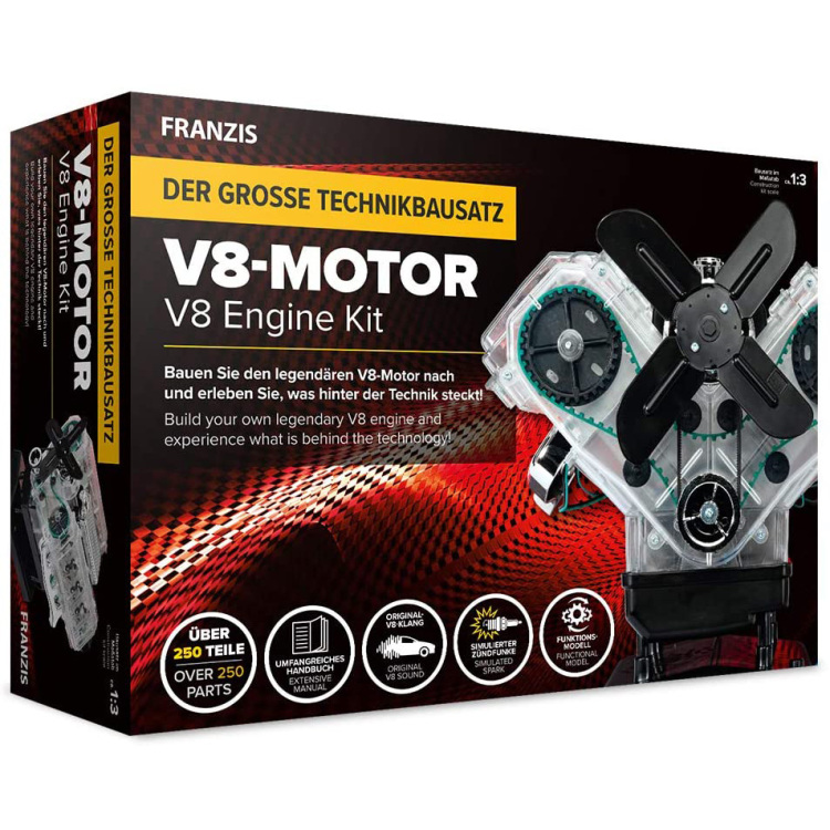 Franzis V8 Motor modelbouw Schaal 1:3
