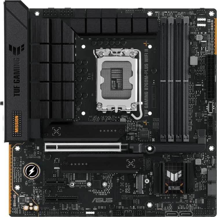 ASUS TUF Gaming B760M-PLUS WIFI II moederbord RAID, 2.5Gb-LAN, WLAN, BT, Sound, µATX