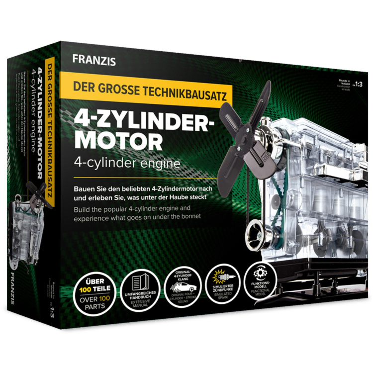 Franzis 4-Cilinder motor modelbouw Schaal 1:3