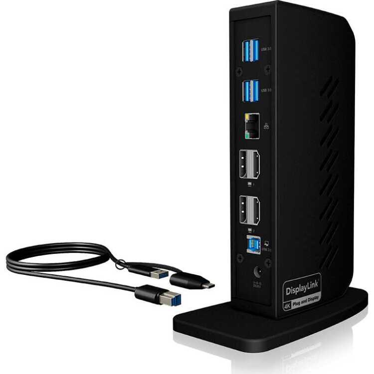 ICY BOX IB-DK2252AC dockingstation USB-A, HDMI, DisplayPort