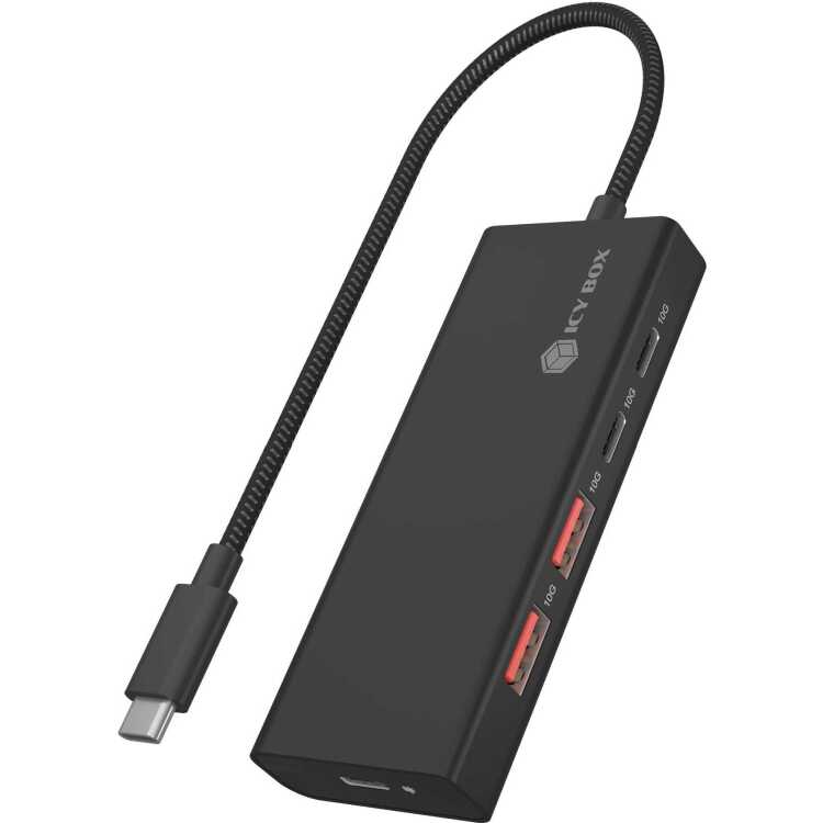 ICY BOX 4-poorts hub met USB-C 3.2 Gen 2 usb-hub IB-HUB1436-CPD, 2x USB-a, 2x USB-C
