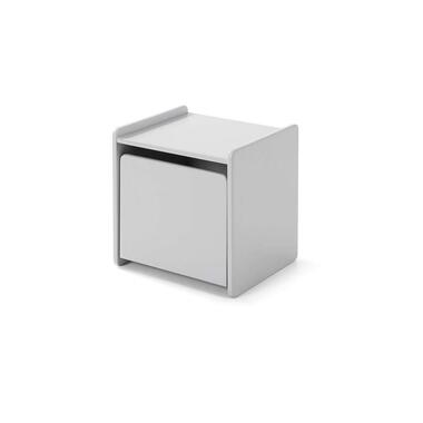 Vipack nachtkastje Kiddy - 1 deur - grijs - Leen Bakker
