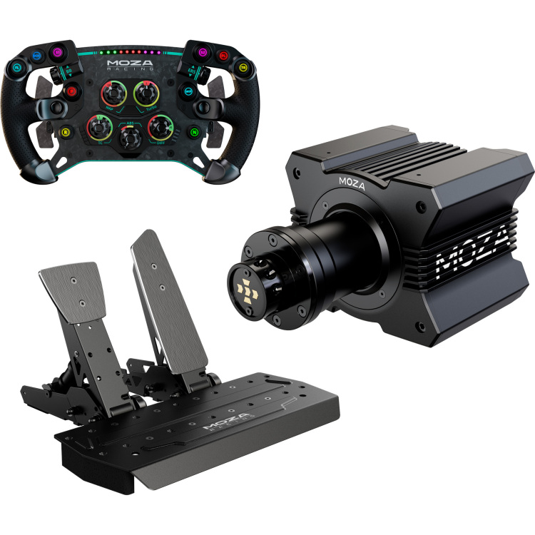 MOZA R9 + GS V2P GT + SR-P Bundel stuur Basis, stuur en pedalen