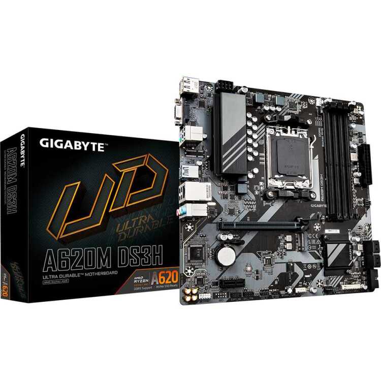 GIGABYTE A620M DS3H moederbord RAID, 2.5 Gb-LAN, Sound, µATX