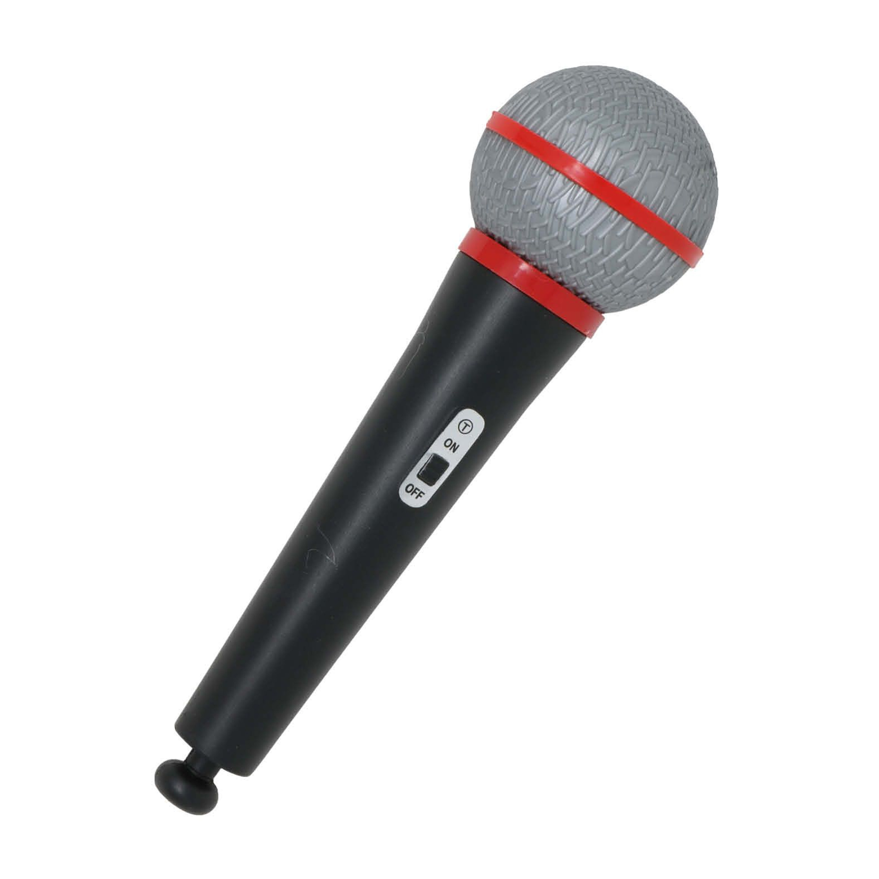Carnaval verkleed namaak microfoon - kunststof - 26 cm - popster/presentator -