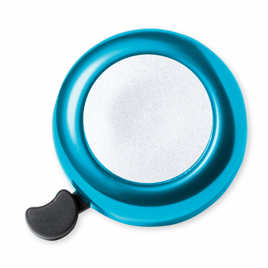 Fietsbel Ring - metallic turquoise blauw - Dia 5.5 cm - Aluminium - verstelbaar -