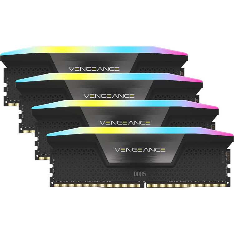Corsair 96 GB DDR5-6000 Quad-Kit werkgeheugen CMH96GX5M4B6000C30, Vengeance RGB, XMP