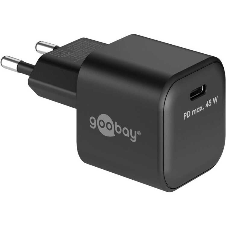 goobay USB-C PD GaN snellader Nano (45 W) oplader 1x USB-C, Power Delivery 3.0
