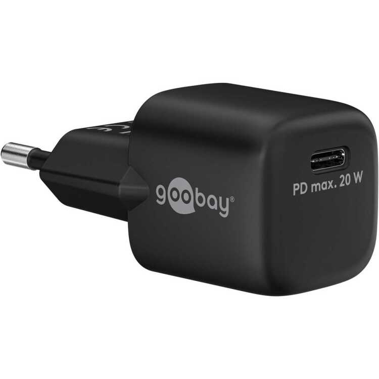 goobay USB-C PD GaN snellader Nano (20 W) oplader 1x USB-C, Power Delivery 3.0