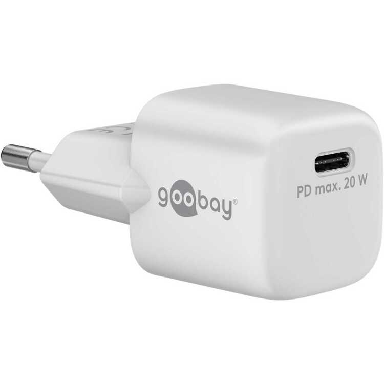 goobay USB-C PD GaN snellader Nano (20 W) oplader 1x USB-C, Power Delivery 3.0