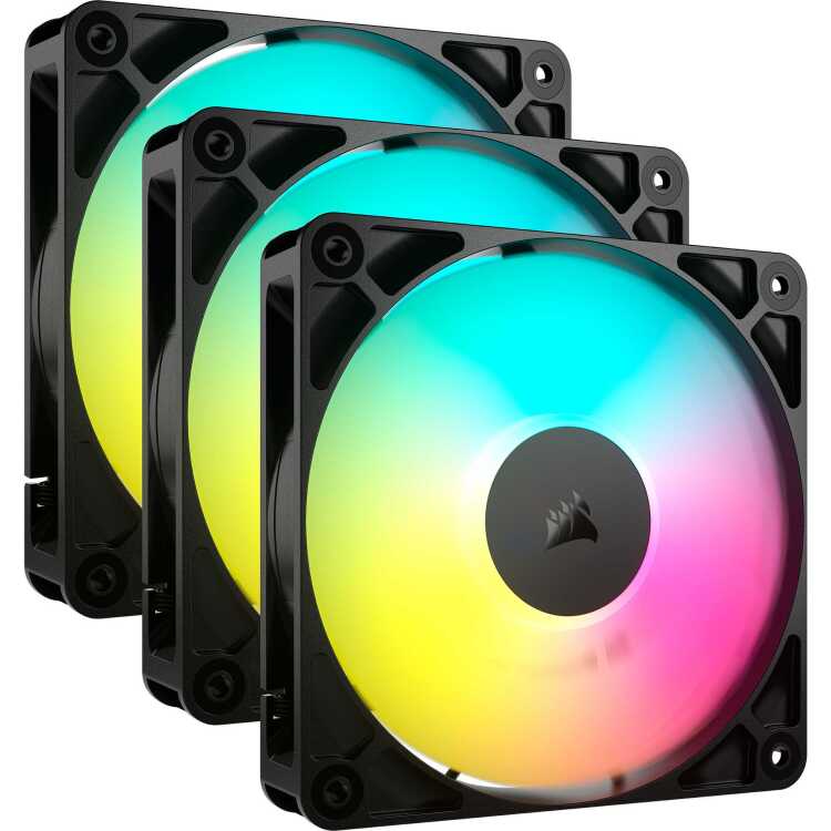 Corsair RS120 ARGB case fan 3 stuks, 4-pins PWM fan-connector