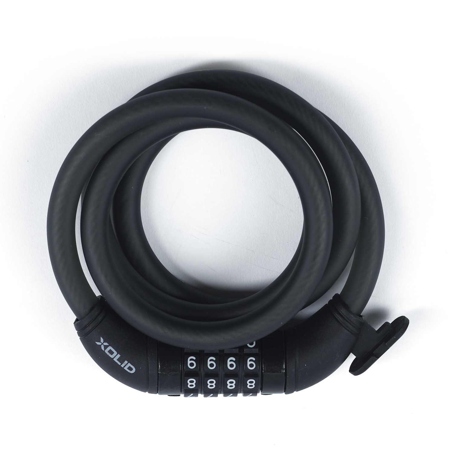 Xolid kabel fietsslot met cijferslot - 120 cm - zwart - kabelslot fiets/scooter - scooterslot -