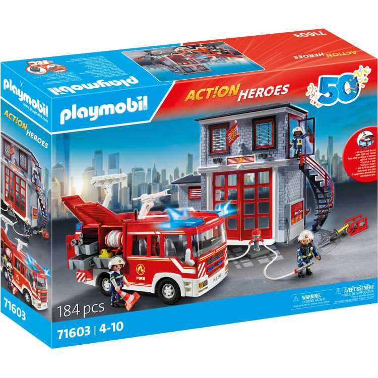 PLAYMOBIL Action Heroes - Brandweer megaset constructiespeelgoed 71603