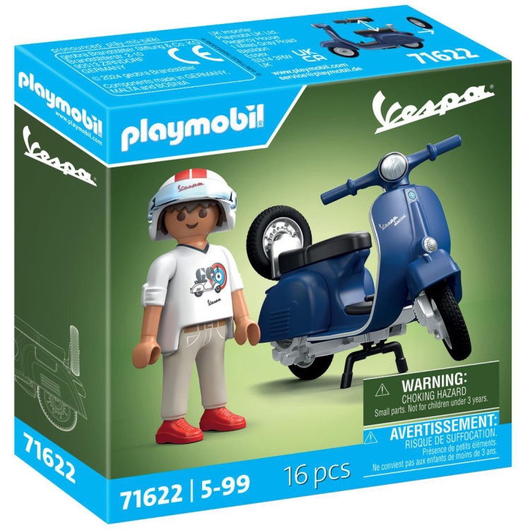 PLAYMOBIL Vespa - 71622 1969 Vespa 150 Sprint Veloce, blauw constructiespeelgoed 71622