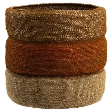 Mand Yfke - naturel - zeegras - 33xØ30 cm - Leen Bakker