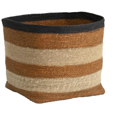 Mand Bob - naturel - zeegras - 30xØ30 cm - Leen Bakker