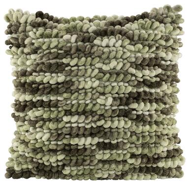 Sierkussen Iep - groen/off-white - 45x45 cm - Leen Bakker
