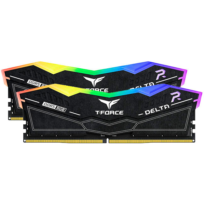 Team Group 32 GB DDR5-6400 (2x 16 GB) Dual-Kit werkgeheugen Delta RGB, FF3D532G6400HC32ADC01, XMP 3.0
