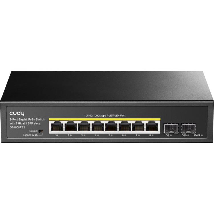 Cudy 8-GbE PoE+ Switch with 2 Uplink SFP switch