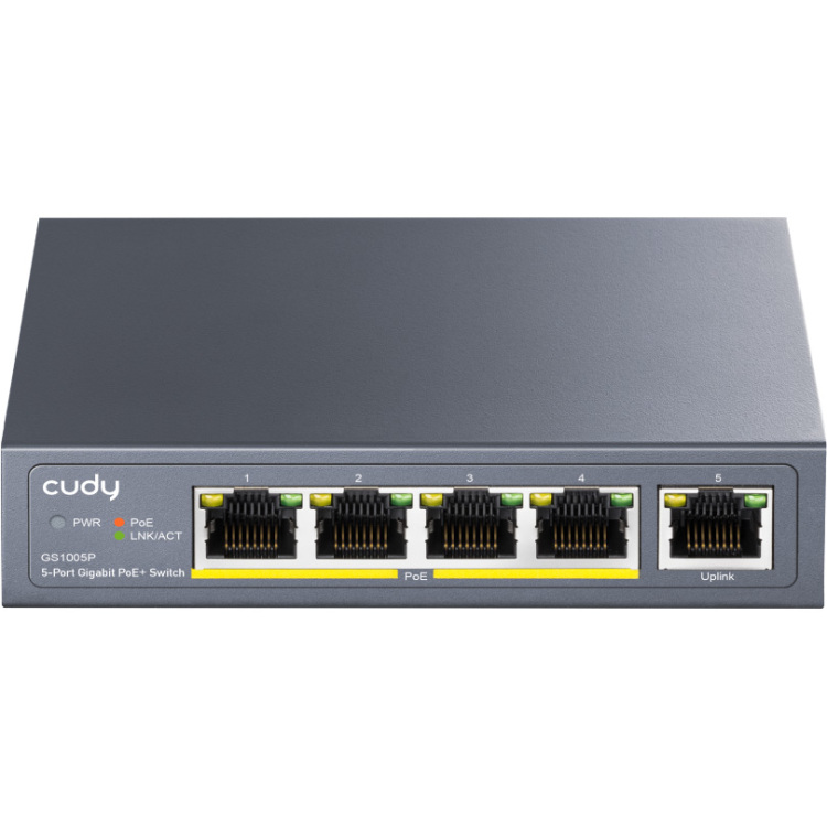 Cudy 5-Port Gigabit PoE+ Switch switch